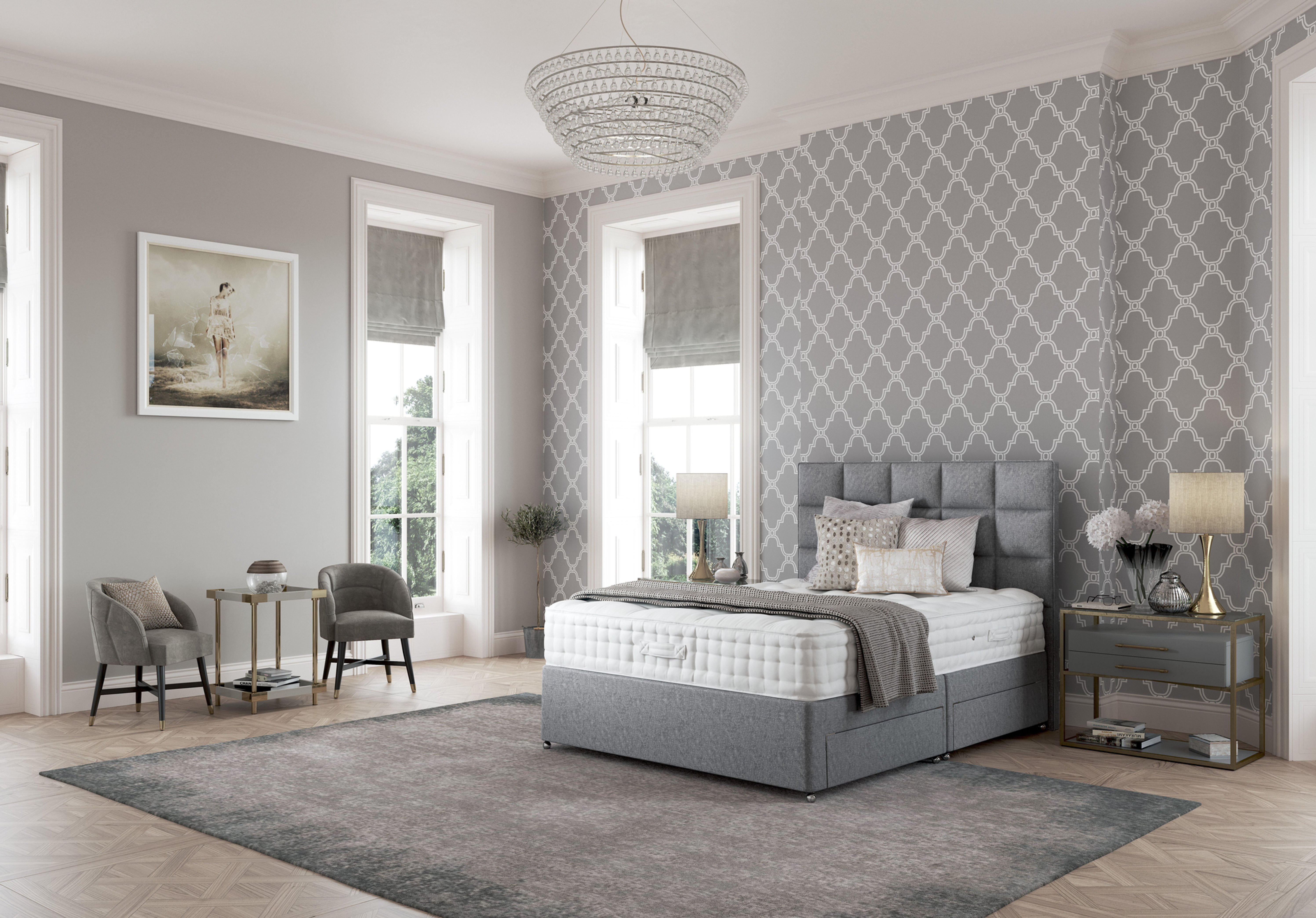 Relyon - Oakhill Edge+ Mattress & Firm edge Sprung Divan Set