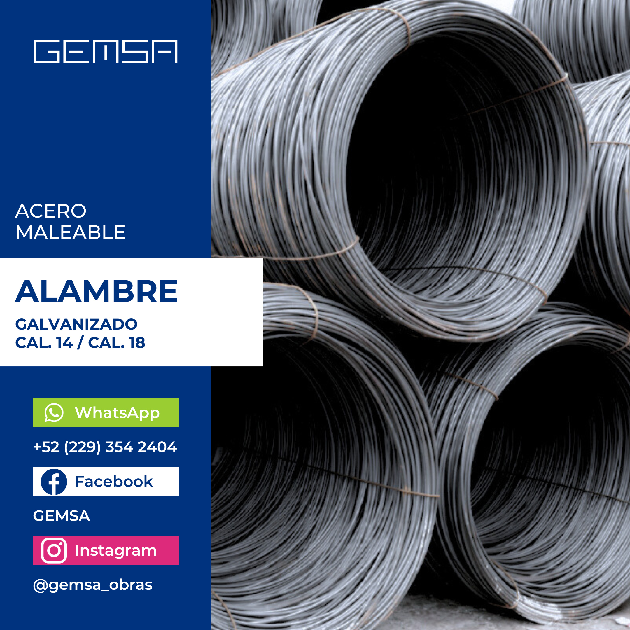 Alambre Galvanizado CAL. 14