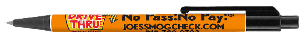 Orange Ollie 🧡🎉 Joe’s Smog No Pass! No Pay!® legendary free pens
