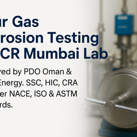 TCR Engineering: Your Trusted Partner for Sour Gas Corrosion Testing in Mumbai