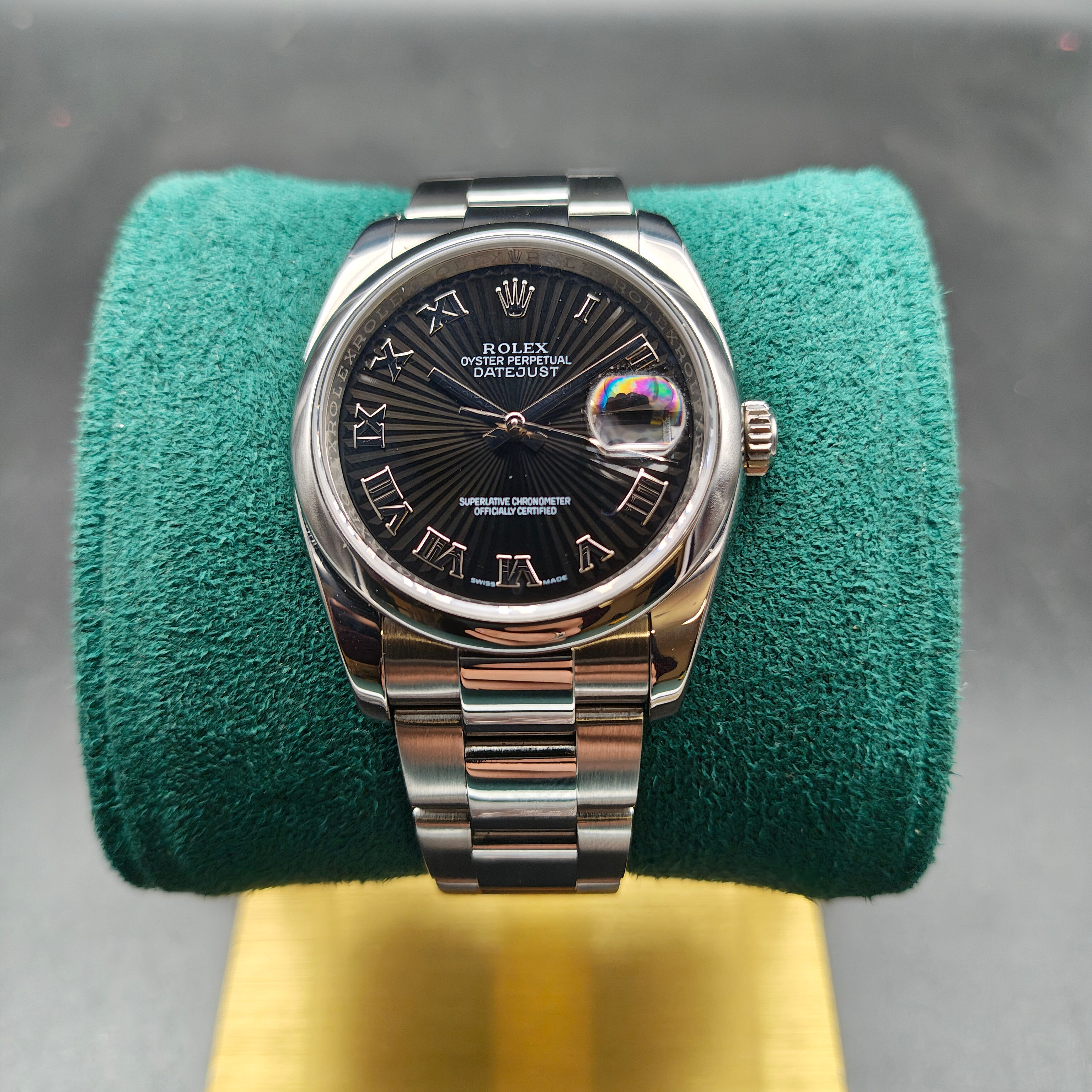 ROLEX DATEJUST 36MM REF.116200 FULL SET 2016 USATO COME NUOVO QUADRANTE RARO