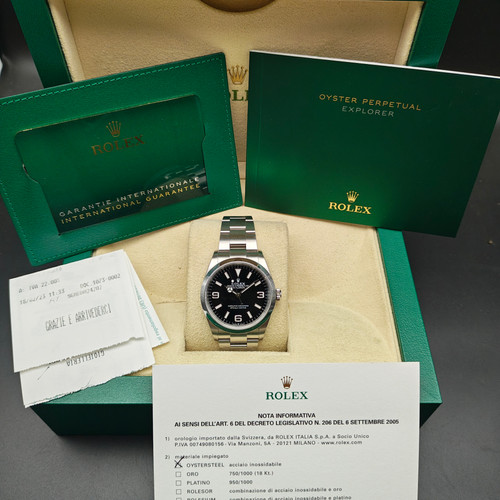 ROLEX EXPLORER 36mm REF.124270 FULL SET 02-2023 USATO COME