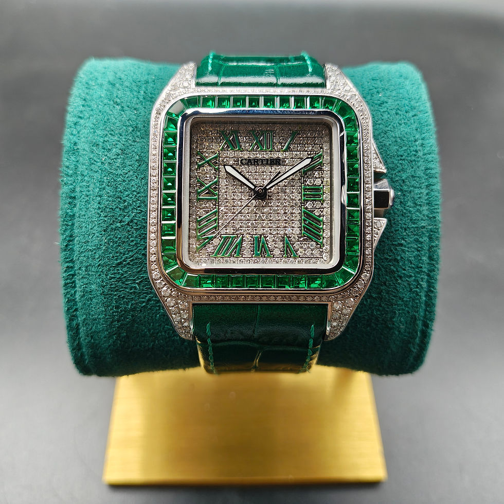 CARTIER SANTOS 100 XL 2656 CUSTOM DIAMOND USATO COME NUOVO NOSTRA GARANZIA 
