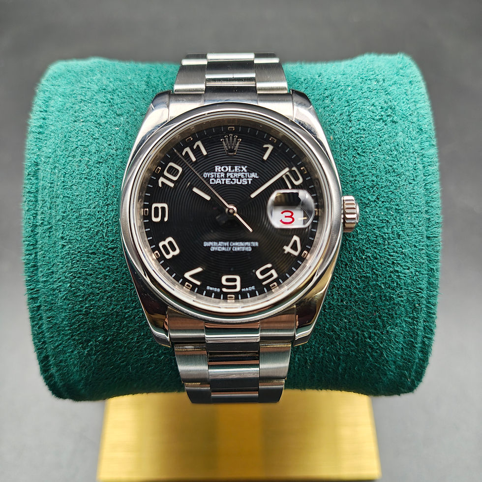 ROLEX DATEJUST 36 116200 FULL SET 2011 USATO COME NUOVO ARABIC DIAL ROULETE DATE