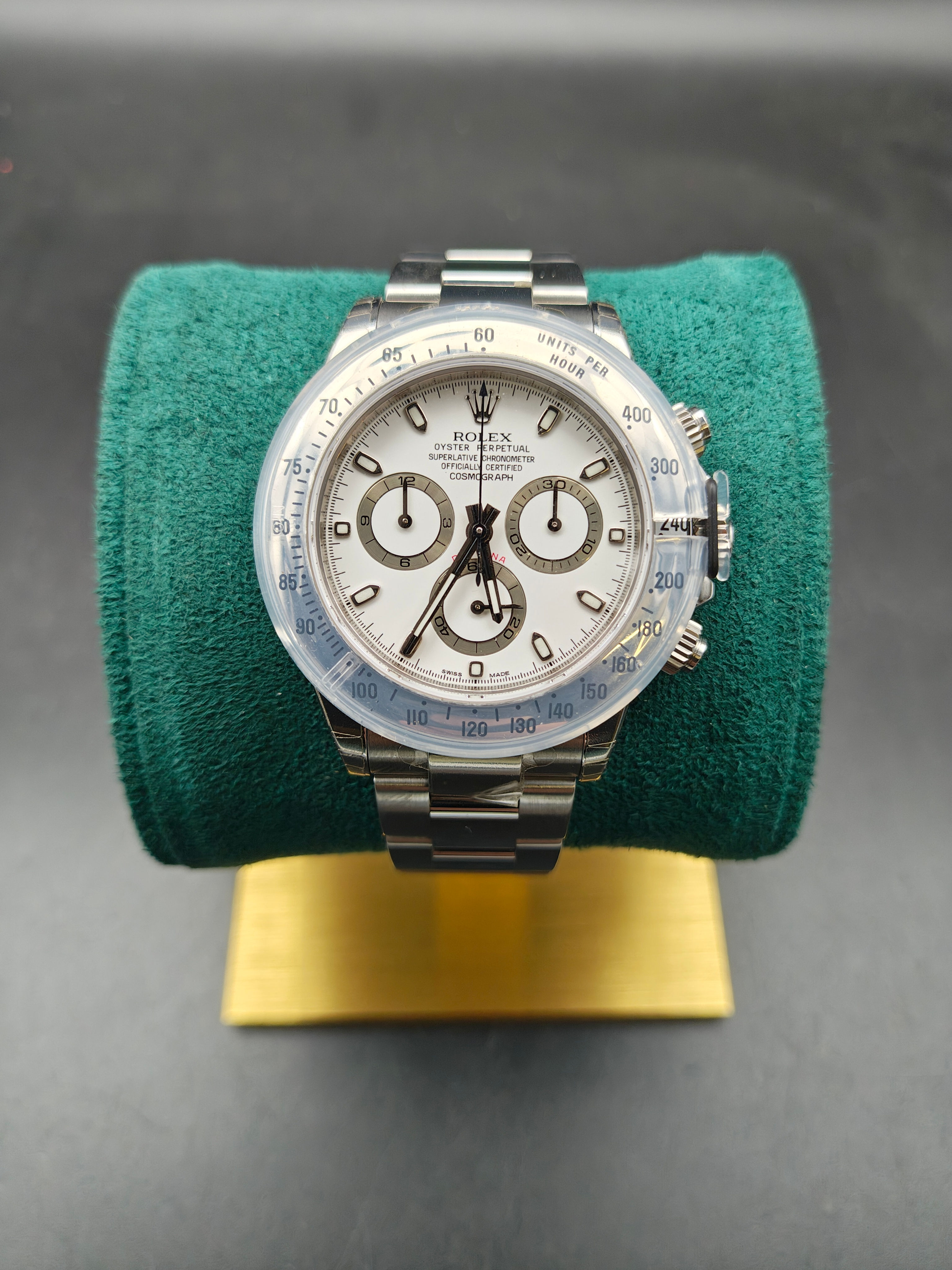 ROLEX DAYTONA 116520 NOS FULL STICKERS FULL SET 2009 DIAL BIANCO "APH" LUMINOVA