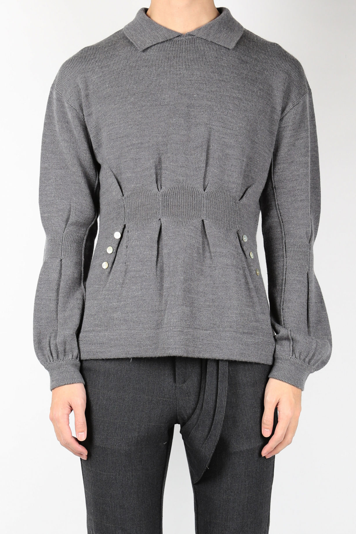 æ - Pleated Sweater - Grey  ( 1805 Part I )