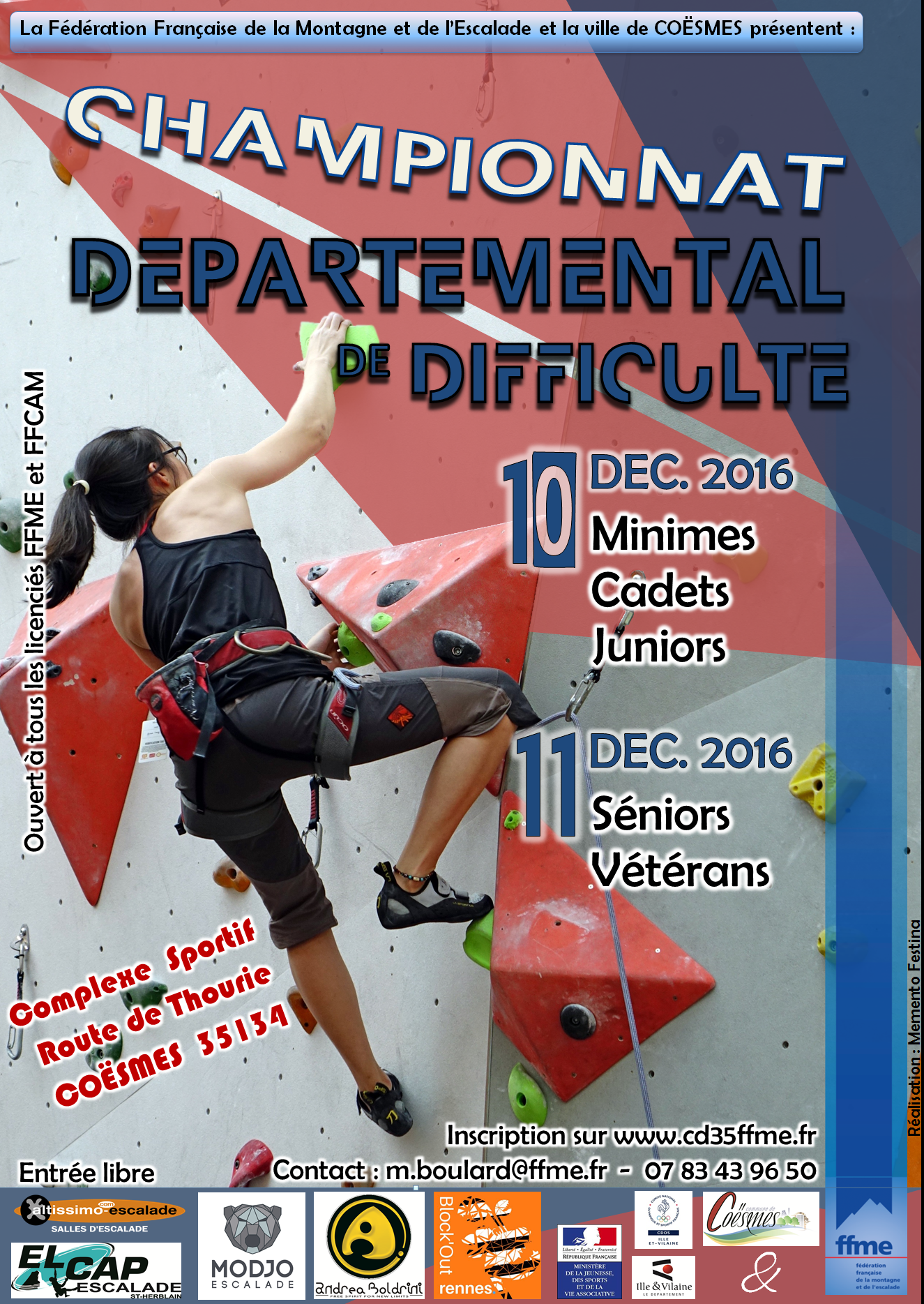 Affiche Championnat Dep de Diff 10 11 decembre 2016 coesmes