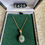 Thumbnail: 9CT YELLOW GOLD EMERALD AND DIAMOND NECKLACE 