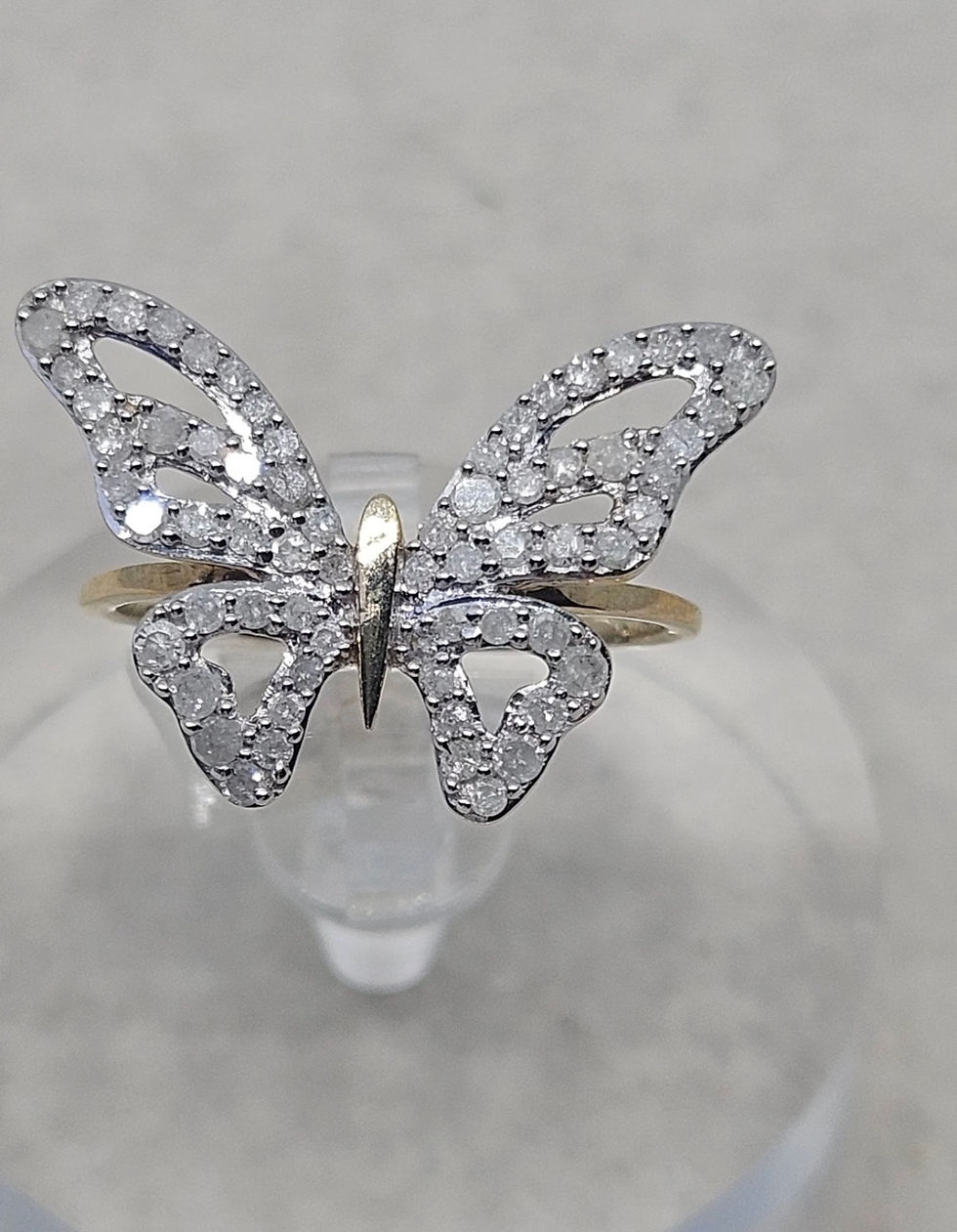 Thumbnail: 9CT WHITE GOLD 0.50CT DIAMOND BUTTERFLY RING