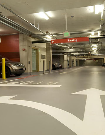 Sol résine parkings