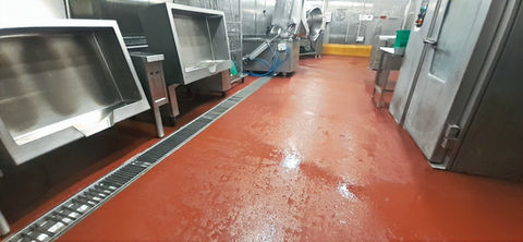 ERTI Sol résine cuisine centrale 974 Réunion normes alimentaires