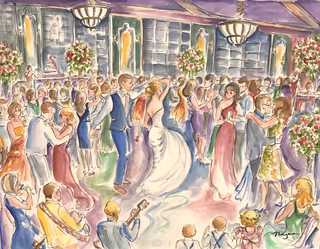 A very colourful reception