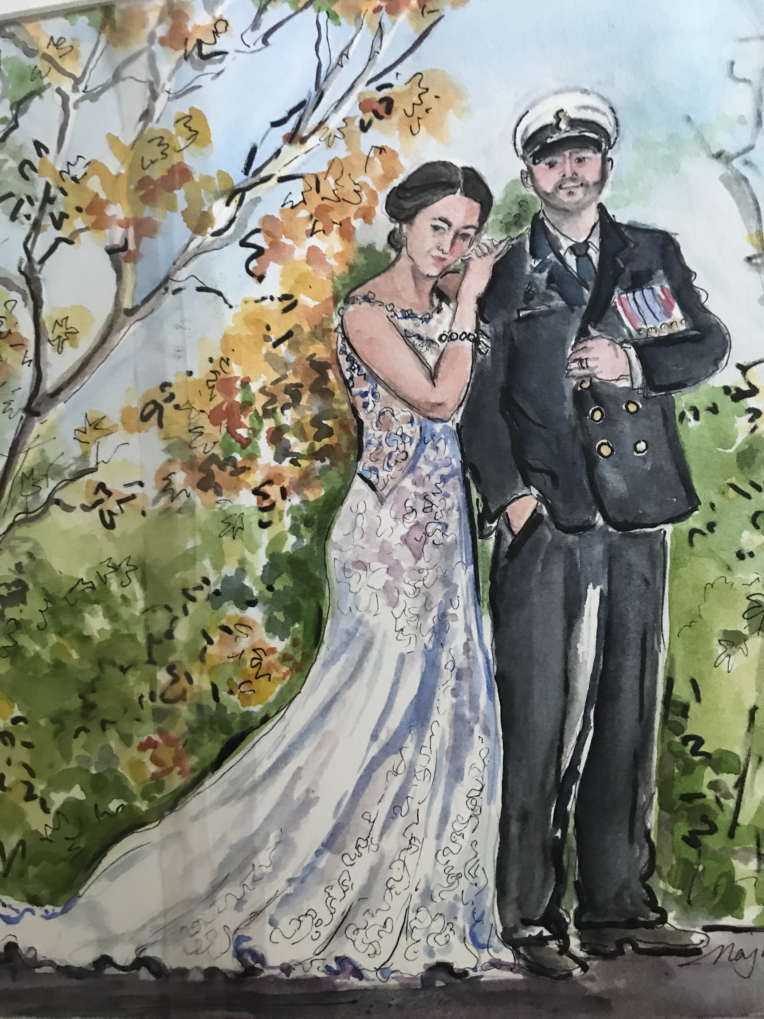 Patricia and her Groom