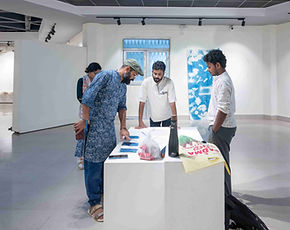 Open Day exhibition preparation at Lalit Kala Akademi showcasing Pipili appliqué craft, Odisha textile heritage, artisan stories, curatorial research, cultural preservation, and contemporary interpretations of traditional Chandua craftsmanship