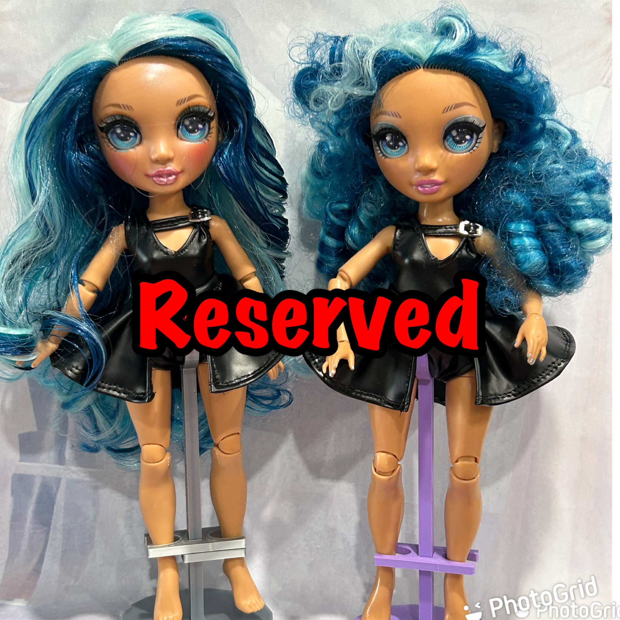 RESERVED - Custom Order for Tracy - Black Faux Leather Outfits - Age 14+