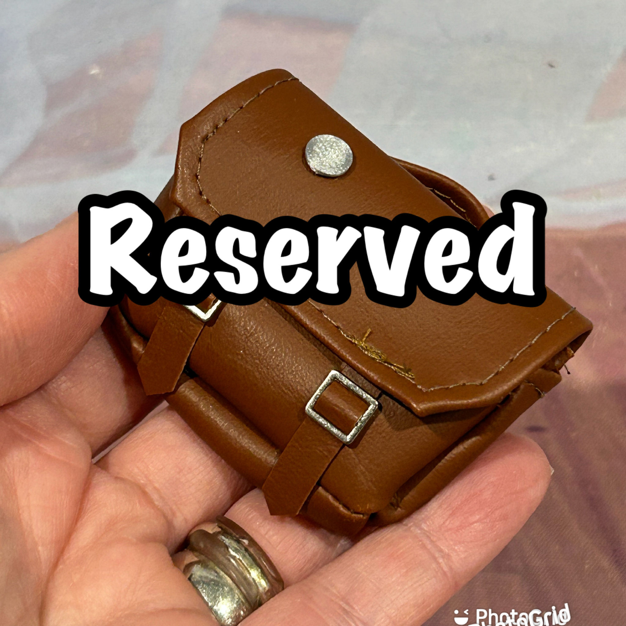 RESERVED - Custom Order for Eclipsa - Brown Playscale Doll Bag with Closure