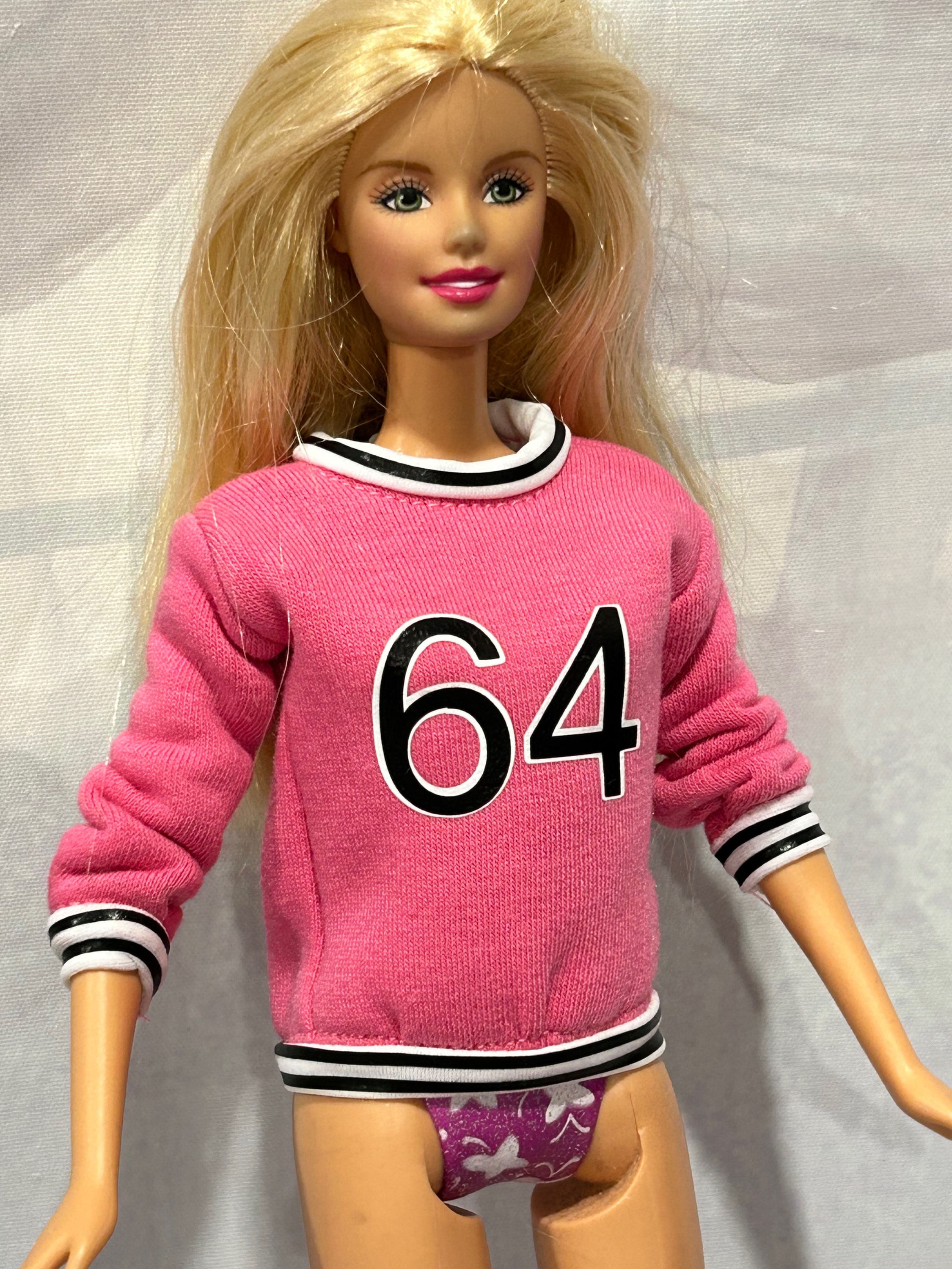 Pink Sports Sweater for your Barbie Doll - Number 64 Sweater