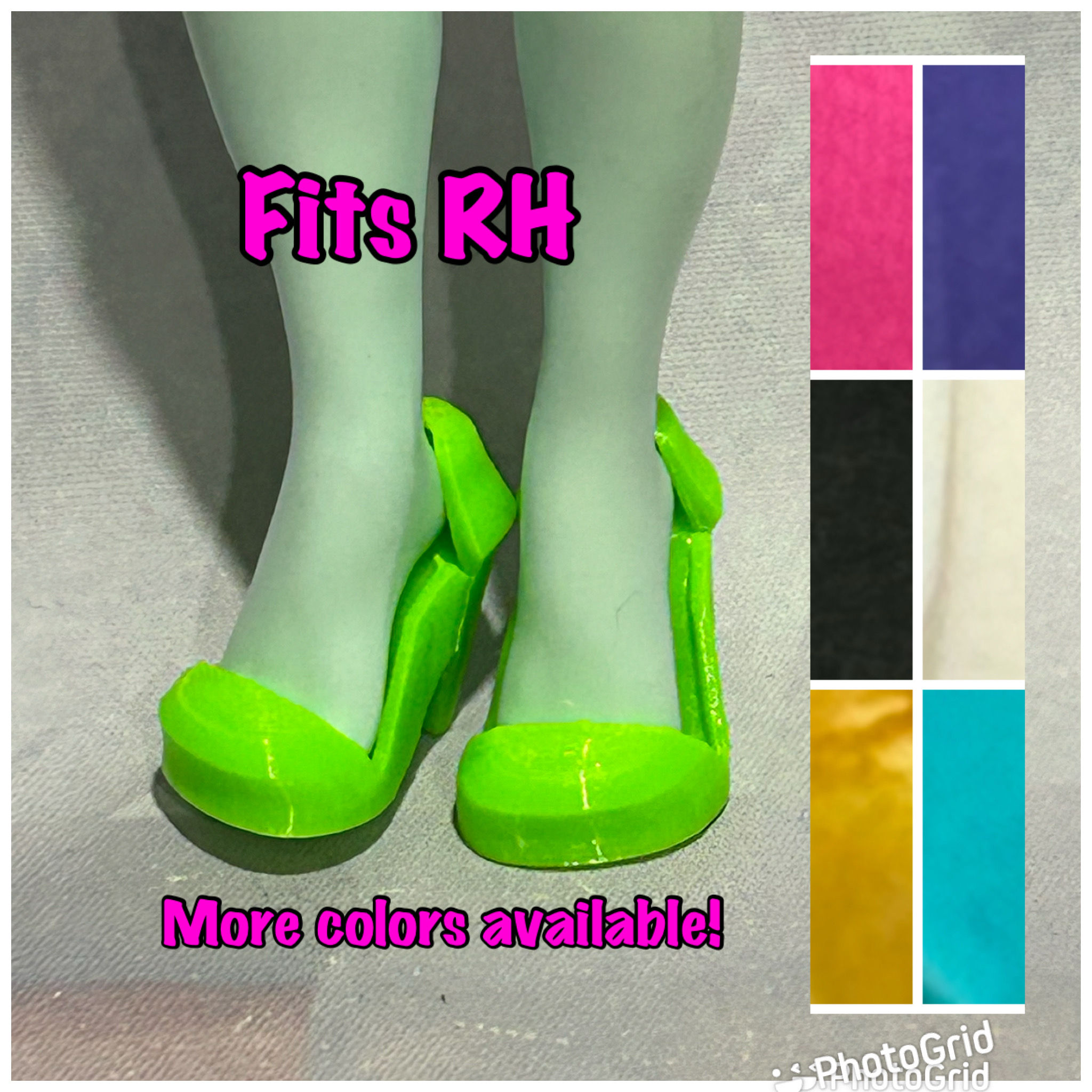 Basic Heels for your 10" Rainbow or Shadow Fashion Doll - Lots of Colors!