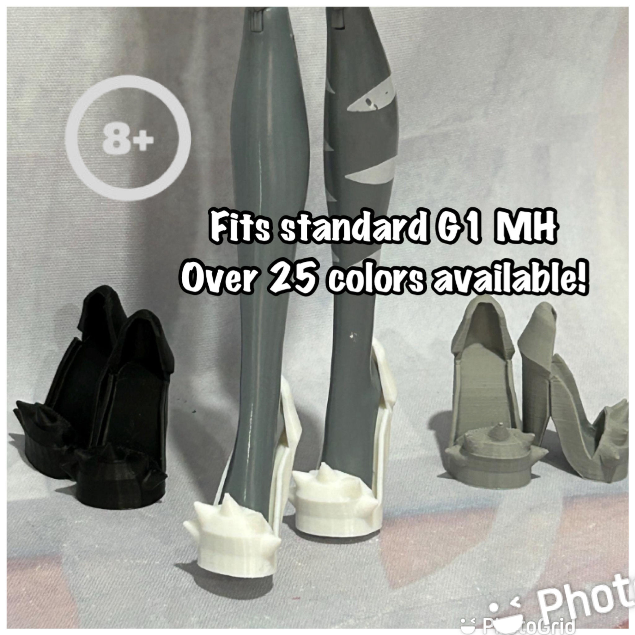 Shoes with Toe Spikes for your G1 or G2 Monster Fashion Doll