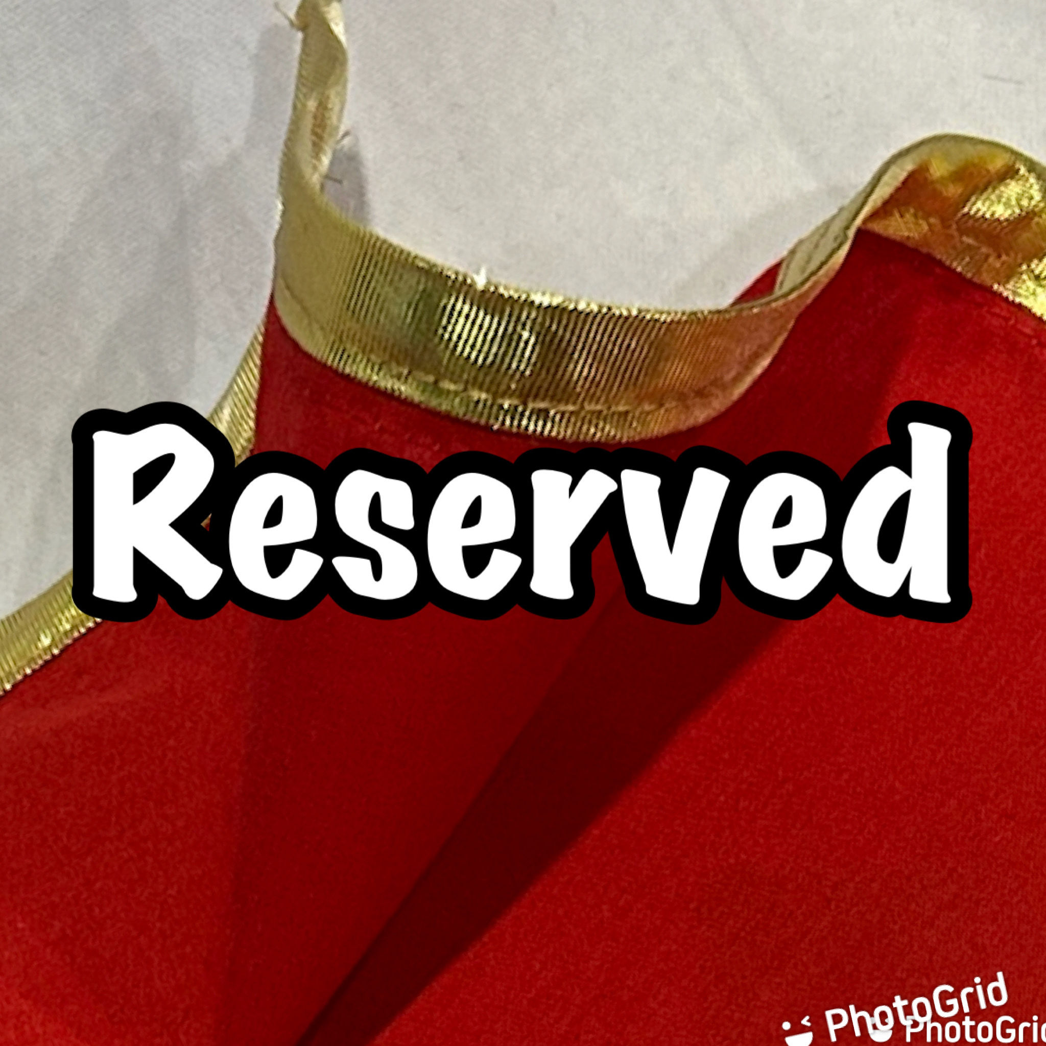 RESERVED - Custom Order for Peggy - Red and Gold Banner for Playscale Display