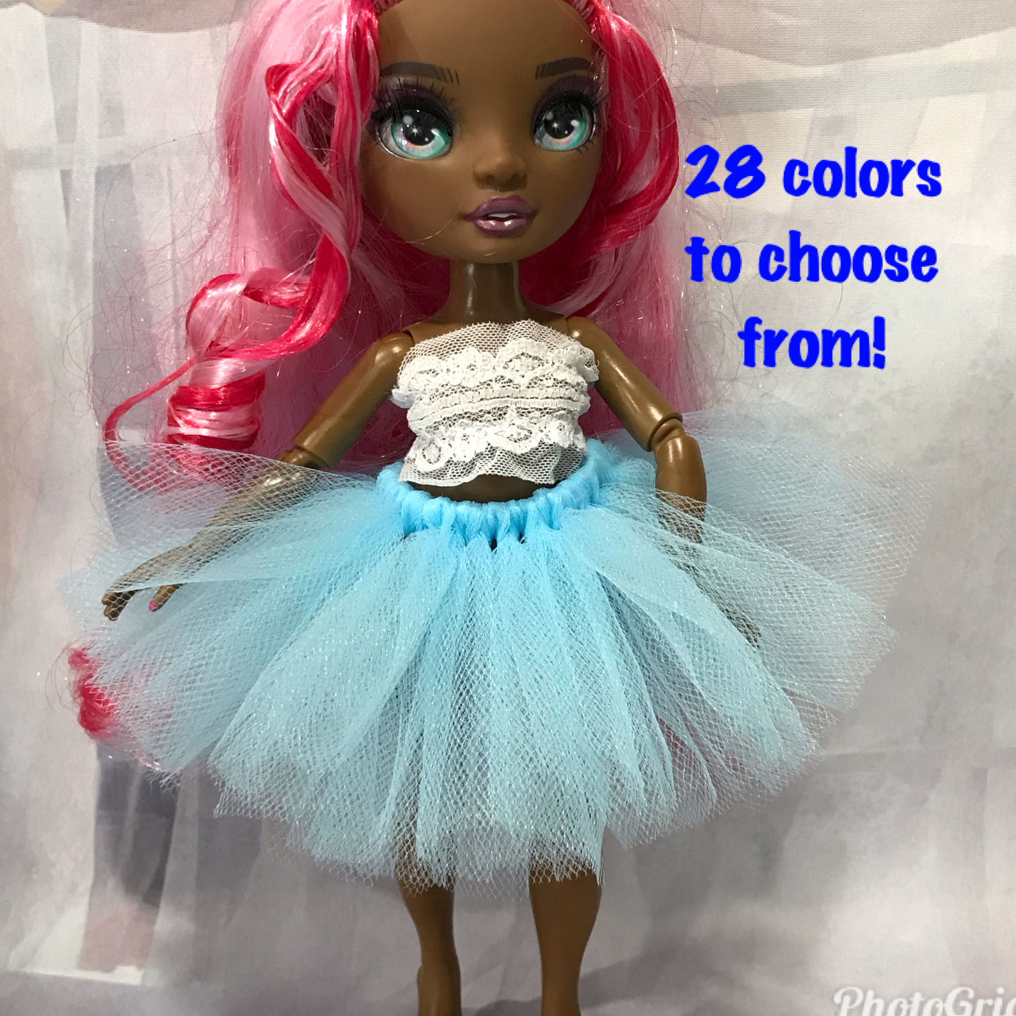 Short Tutu Skirt for your Rainbow High Doll - Ballerina Tutu Skirt- Short Skirt