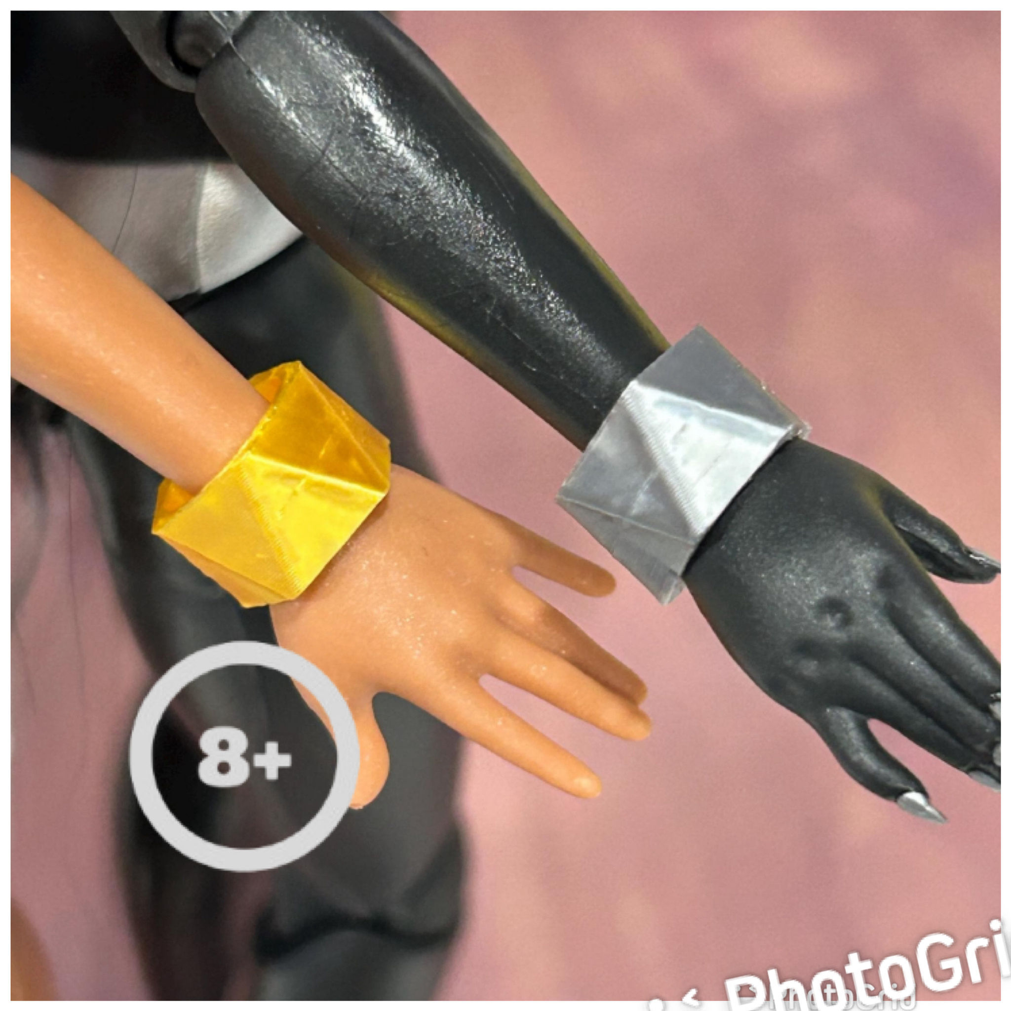 Gold or Silver Faceted Bracelet 2 Pack for your G3 or Rainbow/Shadow Doll