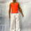Thumbnail: Orange and White Sweatsuit Outfit for your Male Fashion Doll