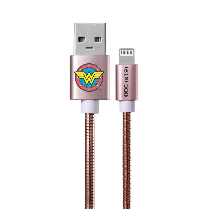 USB Cable METAL Wonder Woman 002 iPhone DC Rosegold