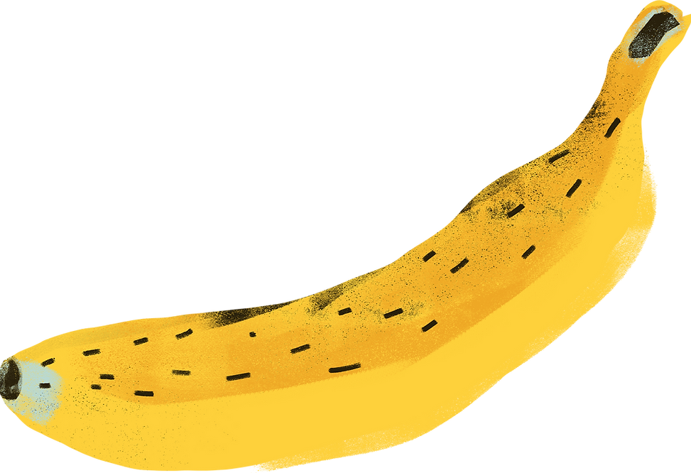 Gul bananillustration