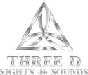 Three D Sights & Sounds logo