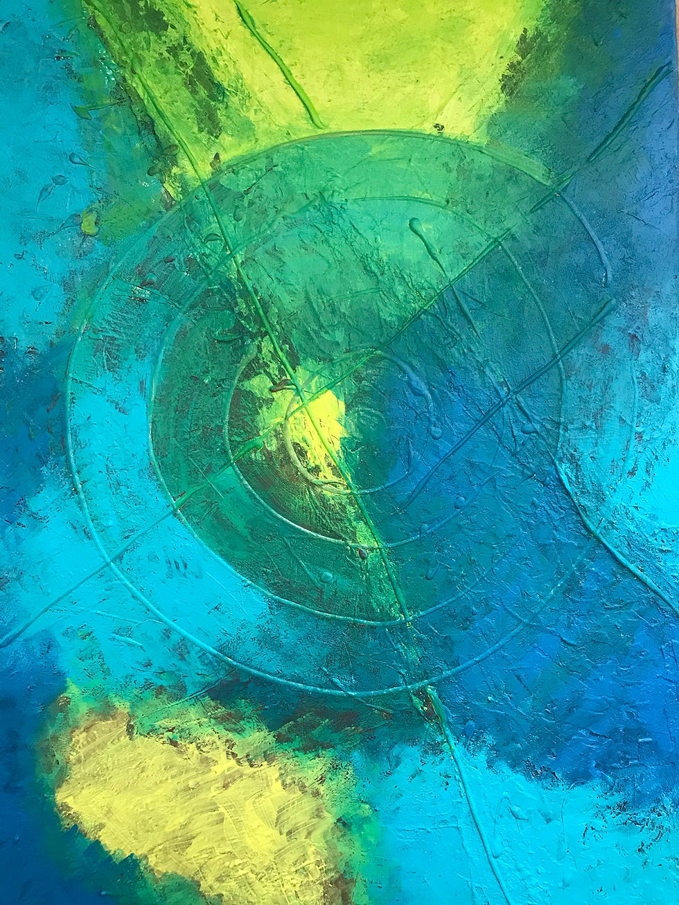 Miniaturbild: Acrylgemälde "Revitalized planet / Wiederbelebter Planet" Unikat Original