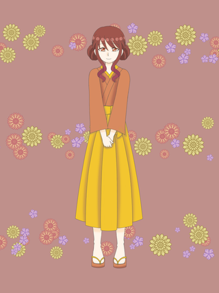 和髪色　小豆