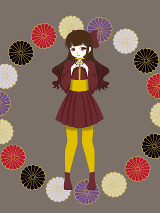 和髪色　黒茶