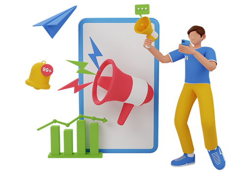 Banner pubblicitario creativo realizzato da RS Web Agency, evidenziando strategie di marketing digitale efficaci e design accattivante.