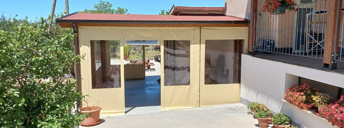 chiusure in pvc per locali commerciali, privati e attività, telonificio in molise, grossista di tessuti in molise
