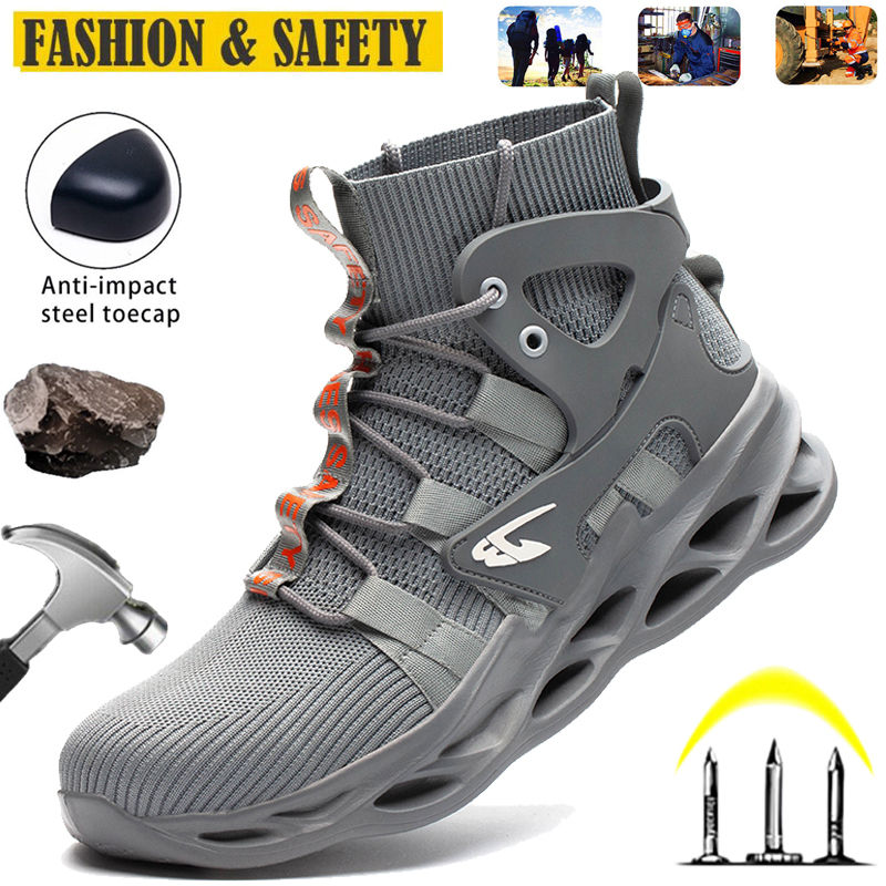 Breathable Work Boot Steel Toe Safety Shoes for Men