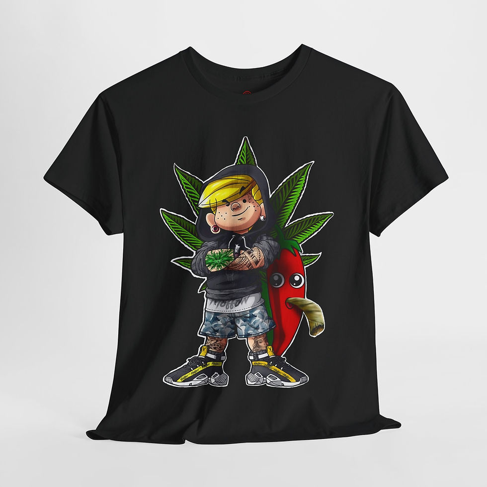 Cool Cartoon Cannabis Tee for Chill Vibes