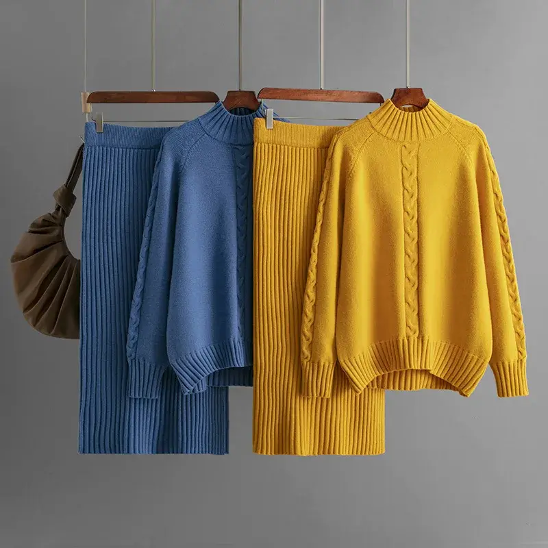 Two Piece Casual Knit Sweater Set