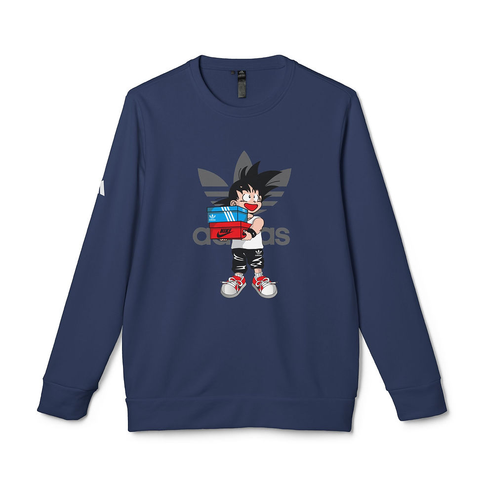 Thumbnail: Adidas Unisex Fleece Crewneck Sweatshirt with Comic Character Design