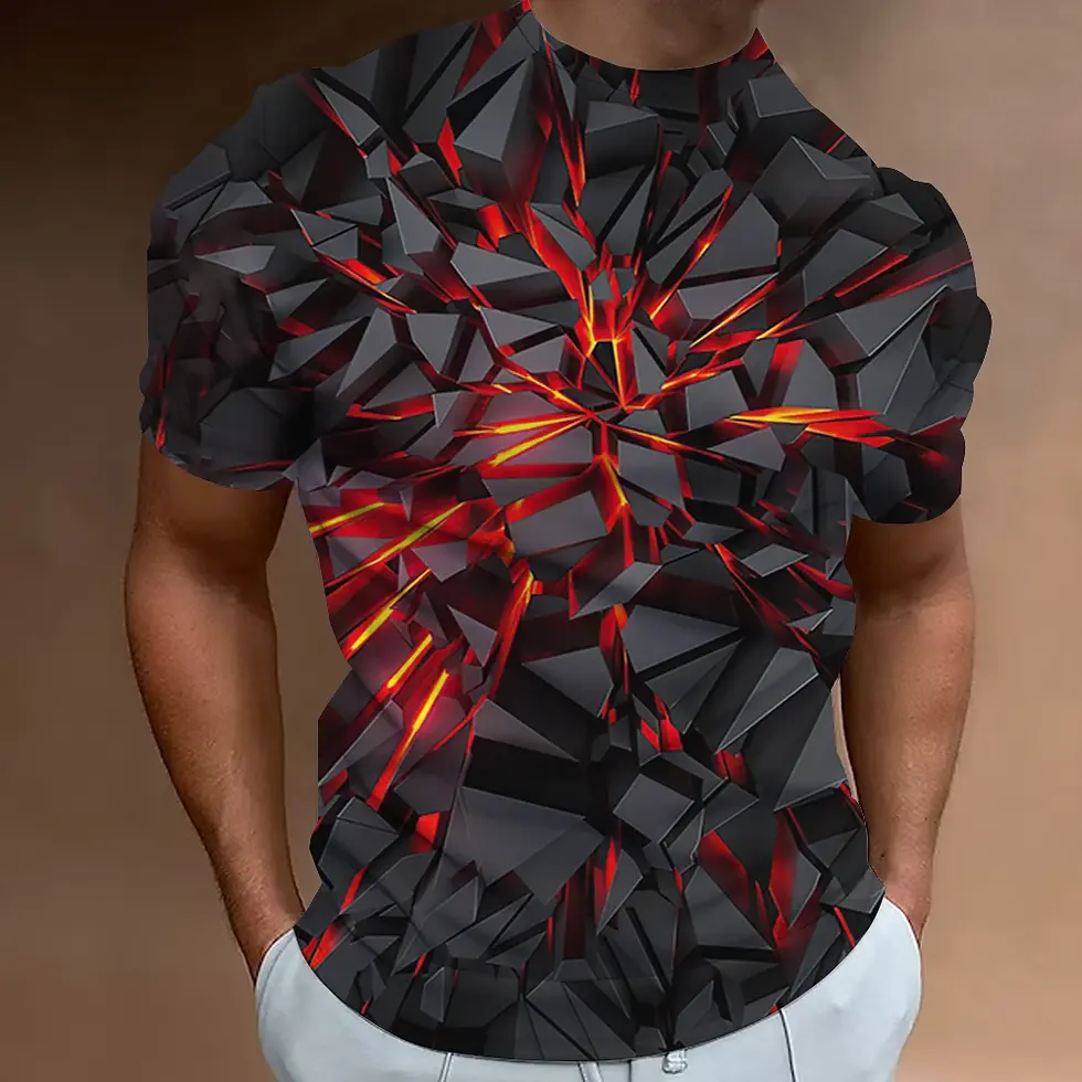 3d Print Men's T-Shirts Designer Short Sleeved