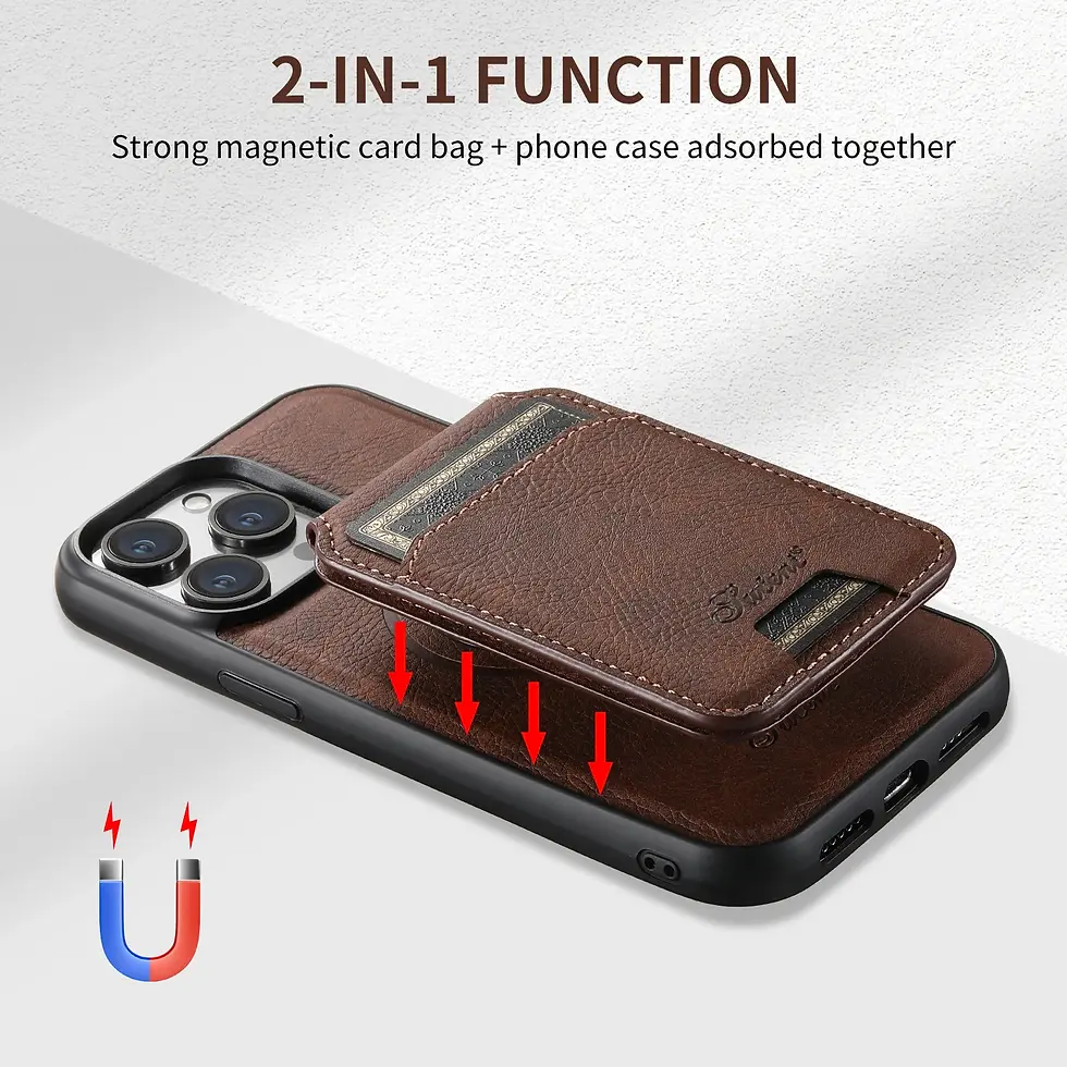 Magnetic Card Holder Leather Phone Case for iPhone Pro Max Samsung