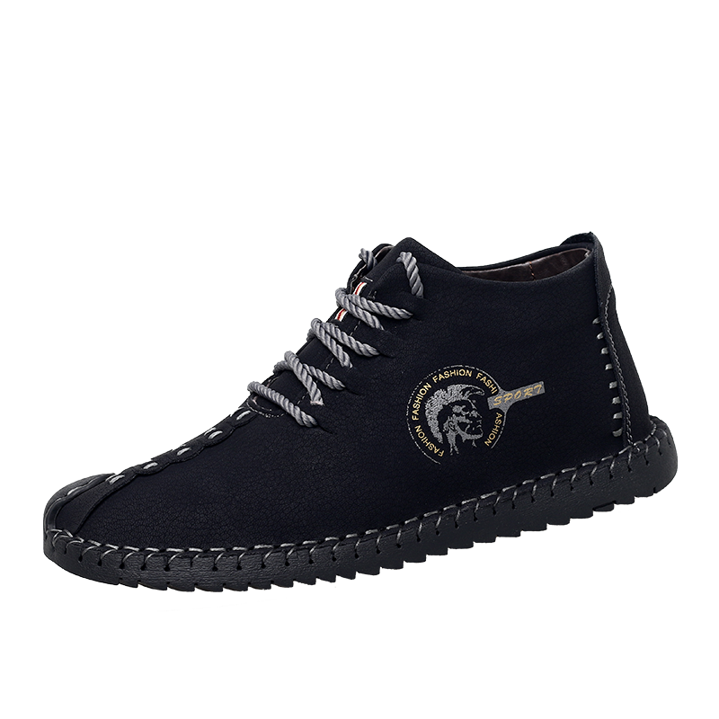 Thumbnail: Mens Casual Shoes Walking Flats Boots Fashion Lace Up