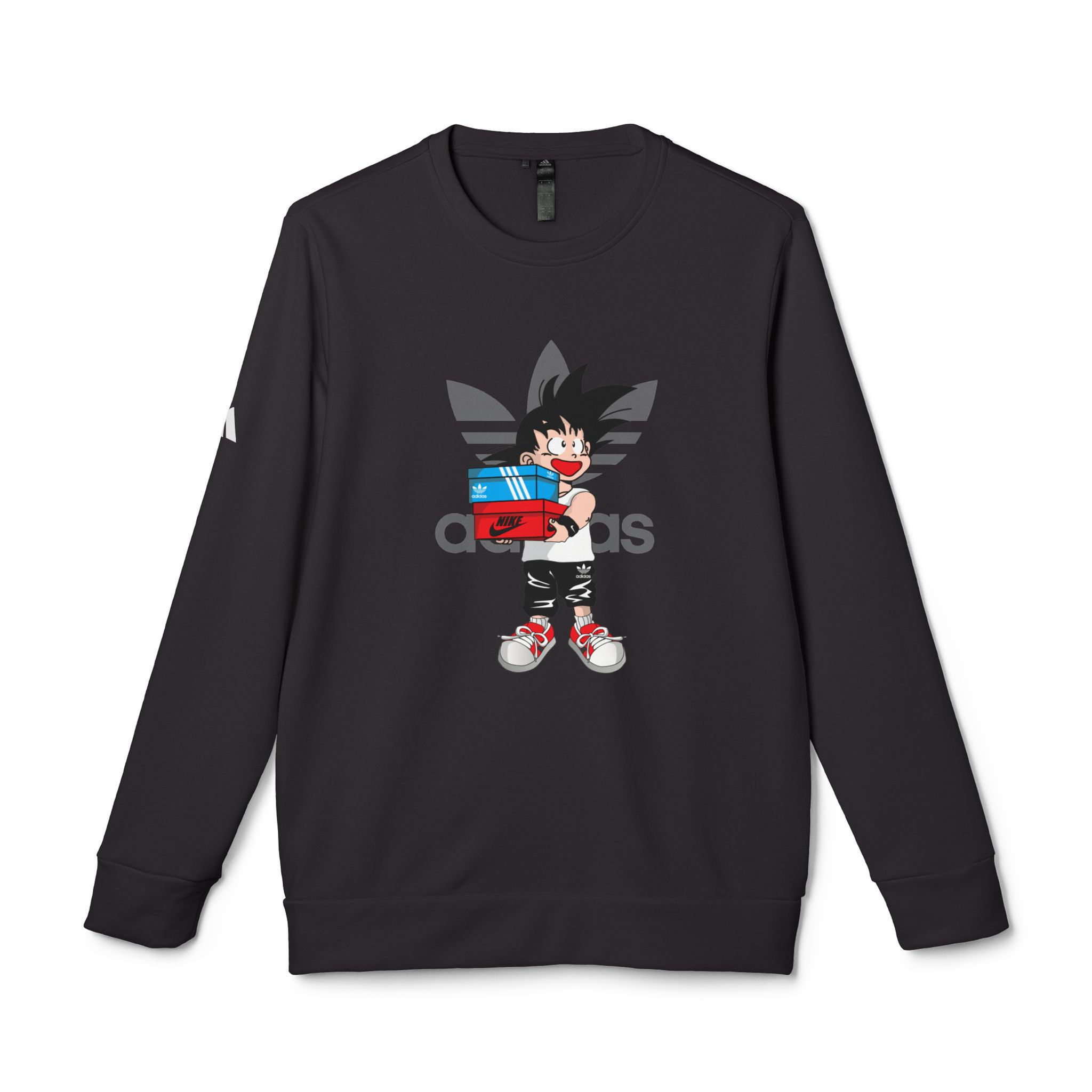 Adidas Unisex Fleece Crewneck Sweatshirt with Comic Character Design