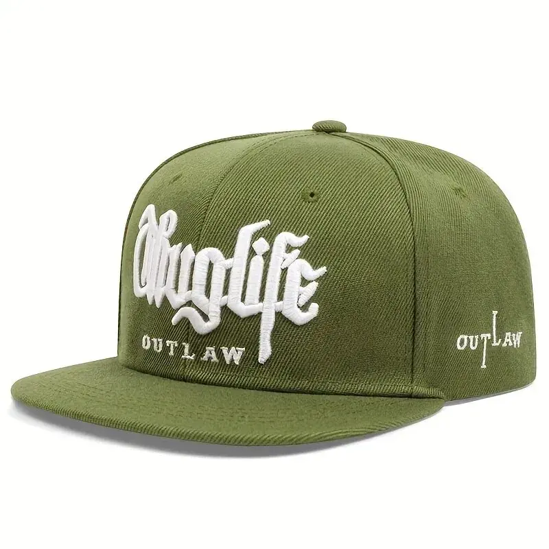 Thumbnail: Thug Life Embroidery Snapback Casual Bone Adjustable