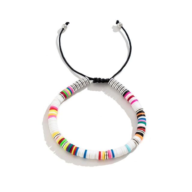 Thumbnail: White, Black Color Soft Clay Beads Choker