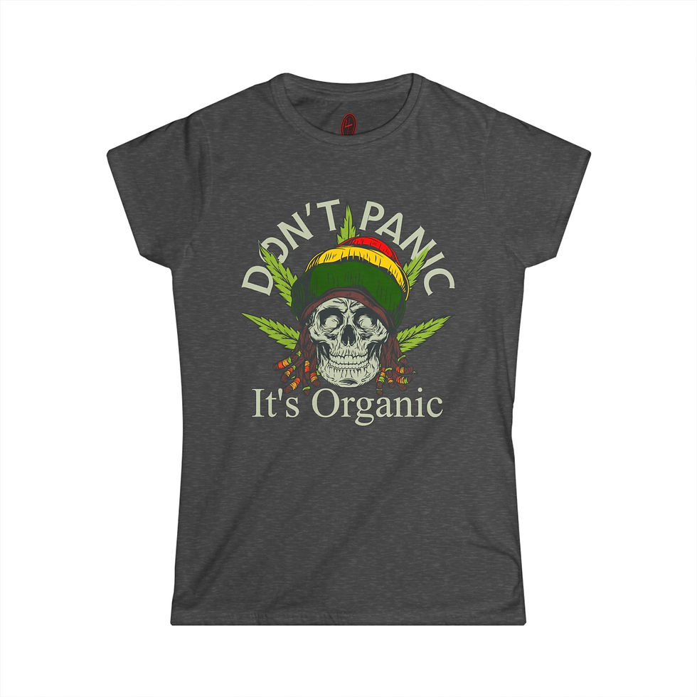Thumbnail: Women's Softstyle Tee - Don't Panic It's Organic - Casual Skull Design