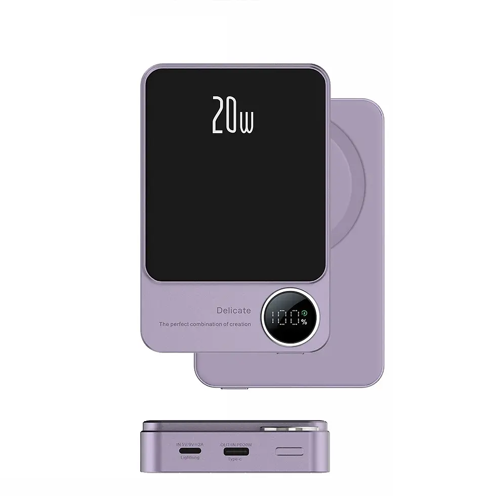 Thumbnail: 5kmAh/10kmAh Magnetic Wireless Power Bank LED Display Ultra-Slim