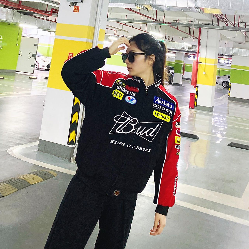 Vintage Sport Style Bomber Embroidery Logo Printed Racing Jacket