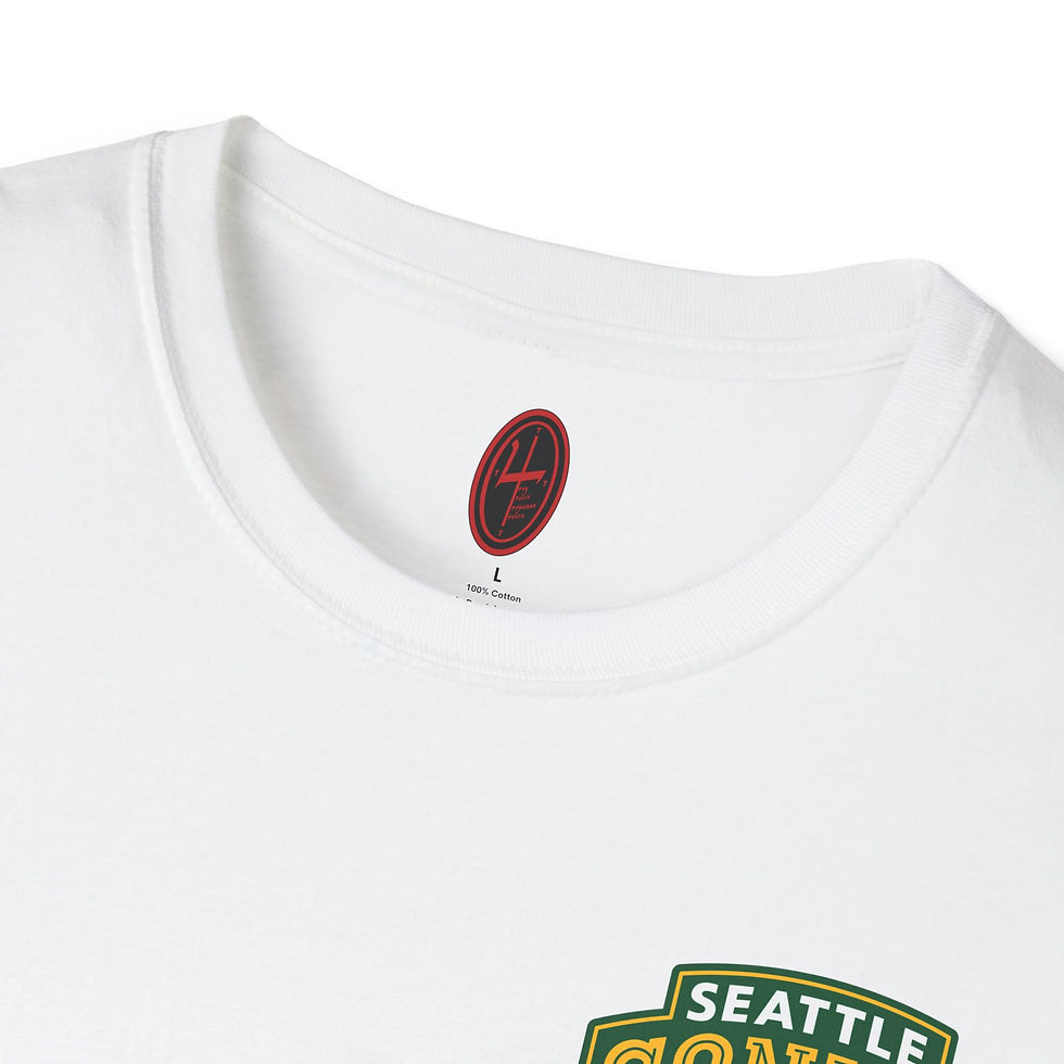 Thumbnail: Seattle Sonics Retro Vintage Basketball Graphic Tee White