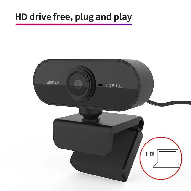 Thumbnail: 1080P HD Mini PC Desktop Webcam With Rotatable Mic CMOS Imaging Sensor